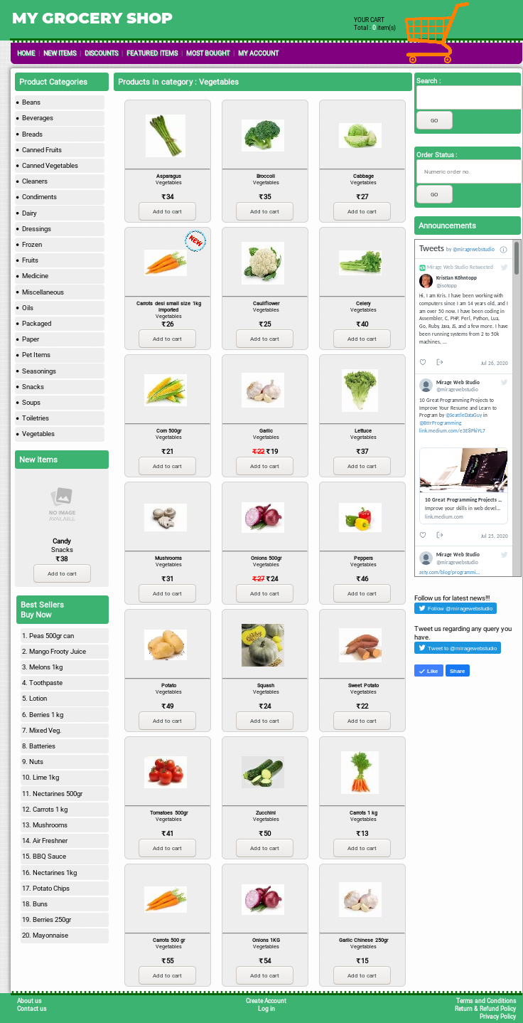 Shop website image